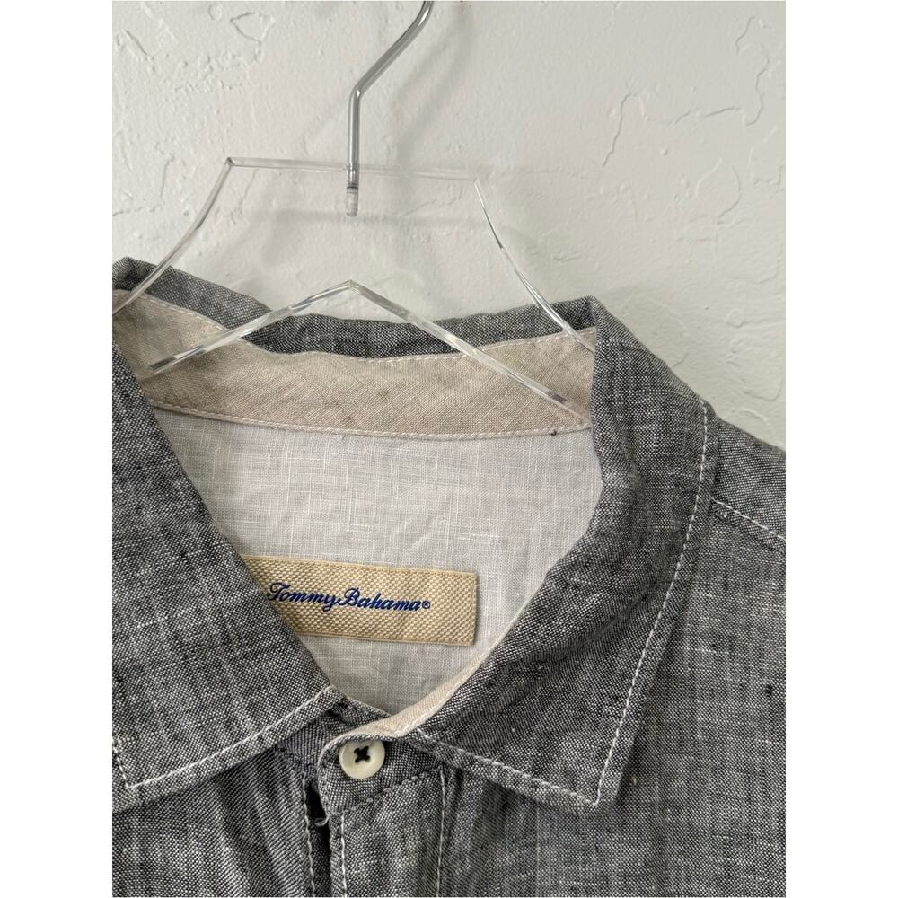 Tommy Bahama 100% Linen Short Sleeve Button Down Shirt Size L - Picture 3 of 5